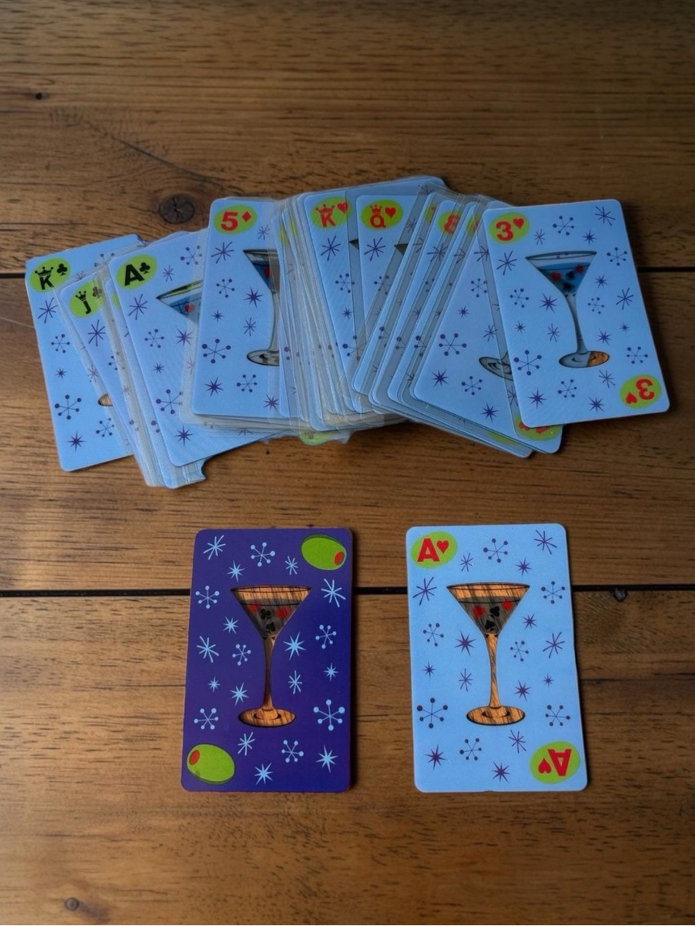 Accoutrements Martini-Themed Clear Cocktail Playing Cards